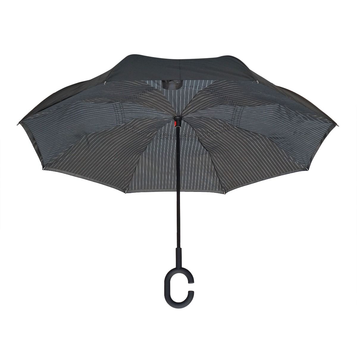 Topsy Turvy Designer Umbrellas - Drip Free Windproof - Pinstripe - Senior.com Umbrellas